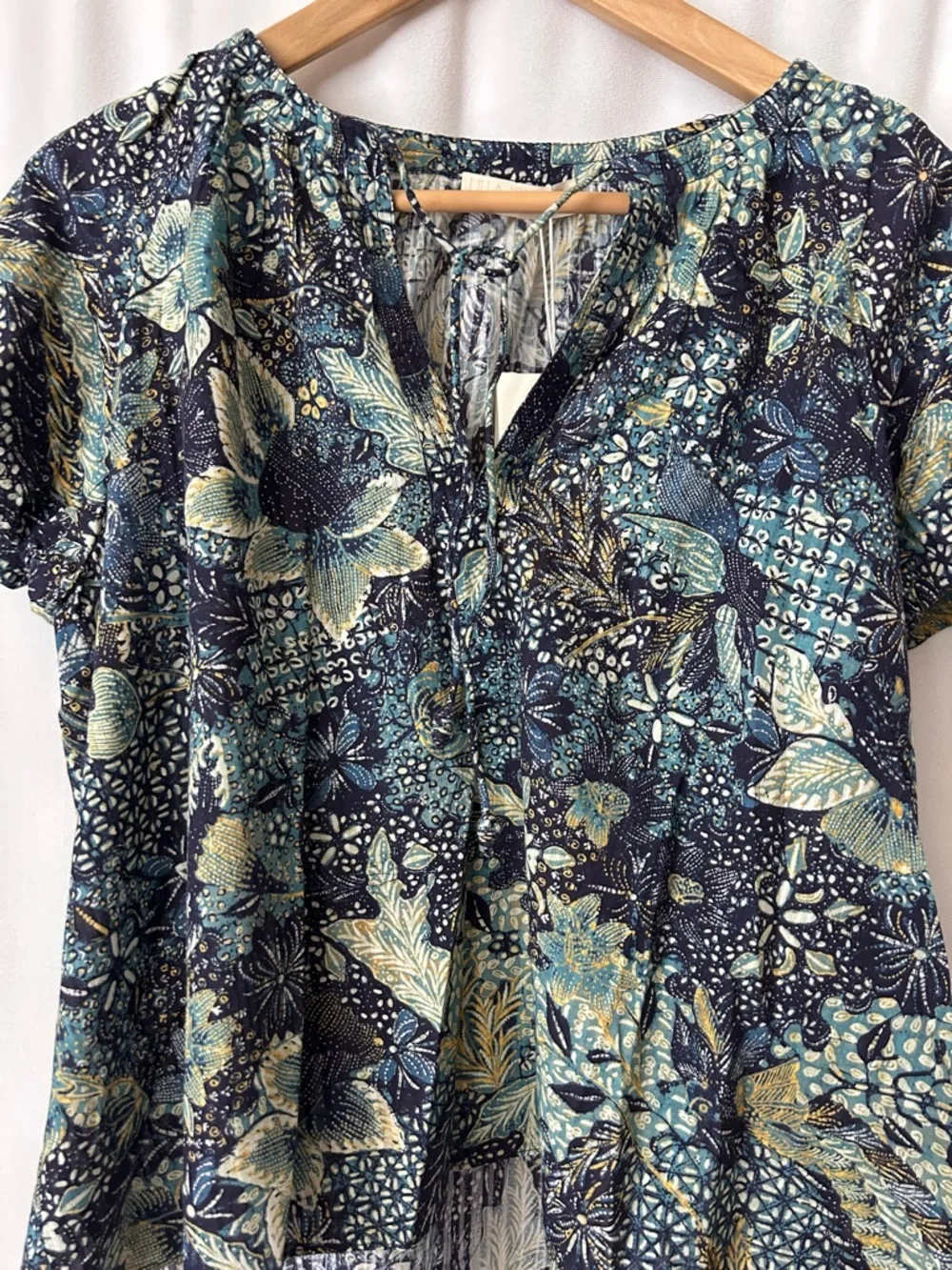 Ulla Johnson NWT Issa Portofino Short Sleeve Tunic Top Blouse Shirt **Size 6** - Picture 8 of 10
